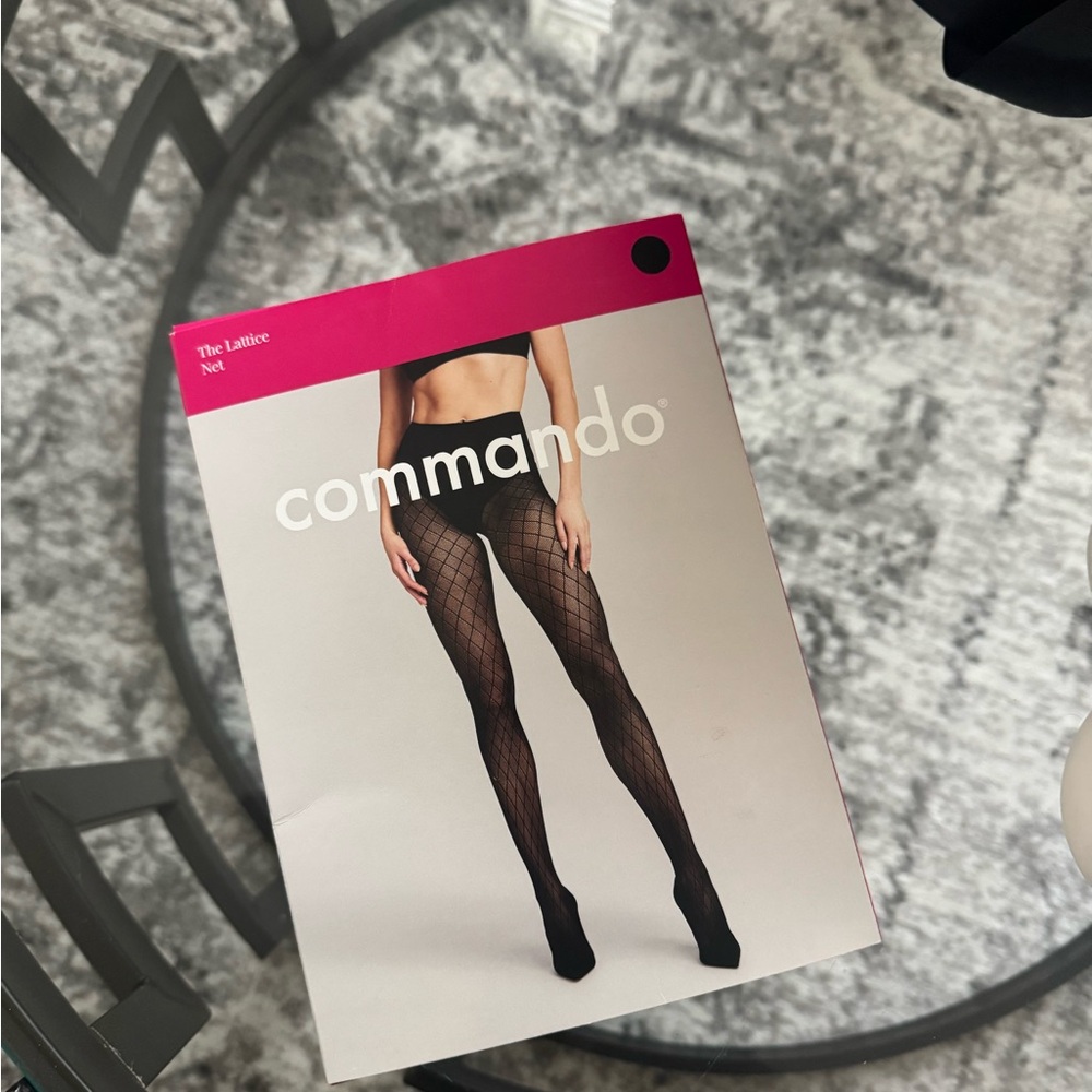 Commando Black Lattice Patterned Tights